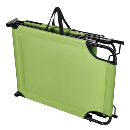 Folding Camping Cot With Adjustable Backrest, 188x55cm
