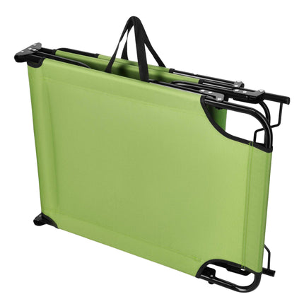 Folding Camping Cot With Adjustable Backrest, 188x55cm