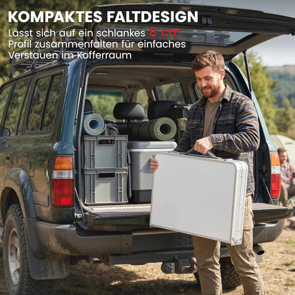 Folding Camping Kitchen with Aluminum Frame and Storage
