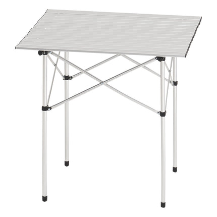 Folding Camping Table, Aluminum Roll-Top, Carry Bag
