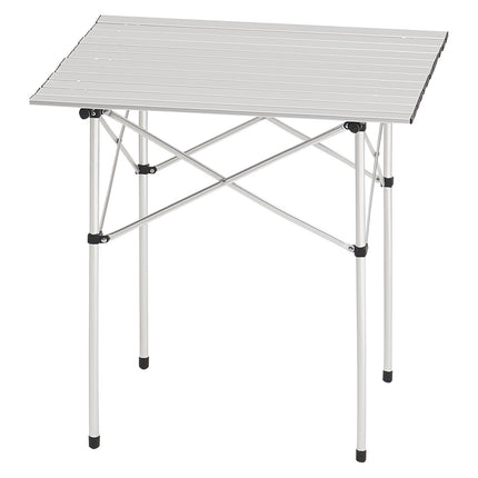 Folding Camping Table, Aluminum Roll-Top, Carry Bag
