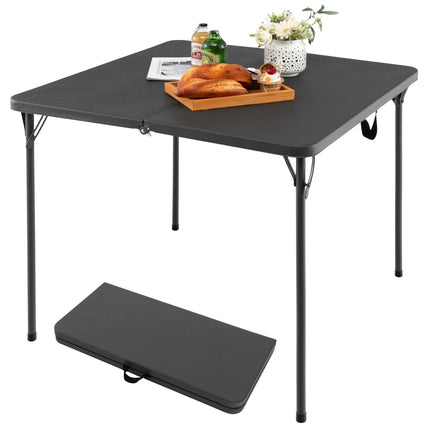 Folding Camping Table, HDPE Top, Steel Frame, 330 lb