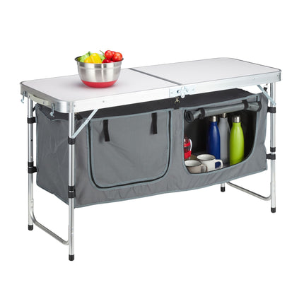 Folding Camping Table with Removable Fabric Cabinet