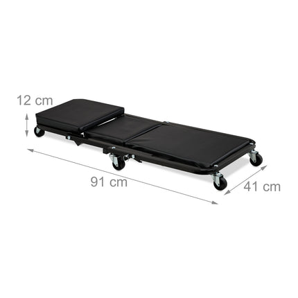 Folding Car Creeper Board with 360° Swivel Wheels