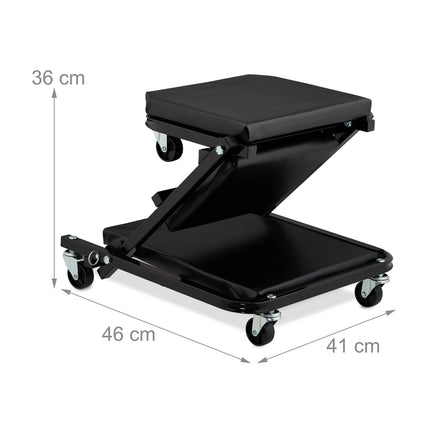 Folding Car Creeper Board with 360° Swivel Wheels