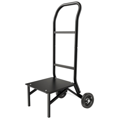 Folding Chair Cart, Holds 10 Chairs, 150 lb, Rubber Wheels