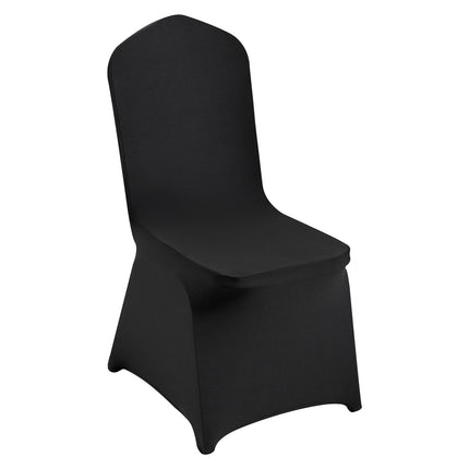 Folding Chair Covers, Stretch Spandex, Washable, 50-Pack Black