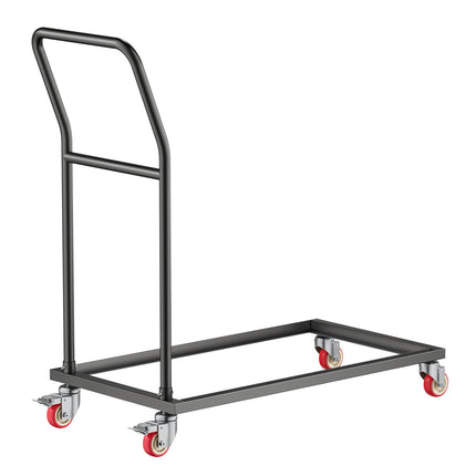Folding Chair Dolly Cart, Holds 25, 300 lb, Braked Wheels