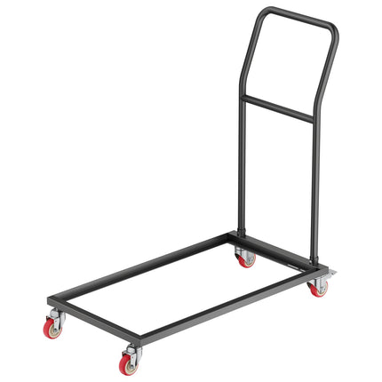 Folding Chair Dolly Cart, Holds 25, 300 lb, Braked Wheels