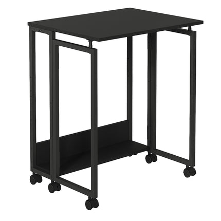 Folding Desk with Wheels, Black, 60 x 50 cm