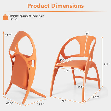 Folding Dining Chairs Set of 2 – High Back, Armrests