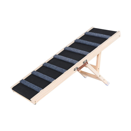 Folding Dog Ramp, Wooden, 100 cm, Adjustable 38–56 cm