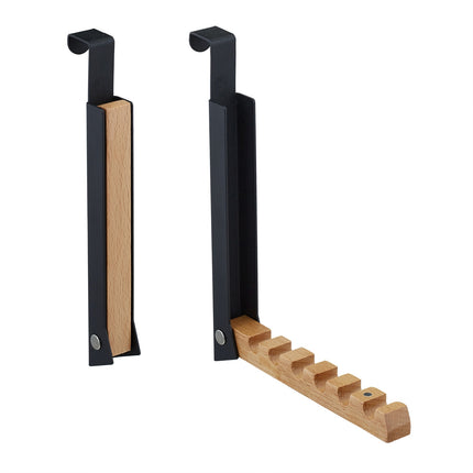 Folding Door Hanger Set of 2 – Metal & Wood Hooks