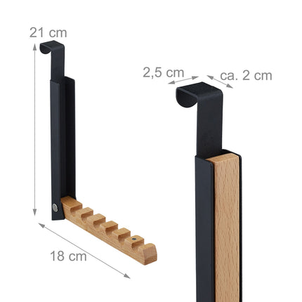 Folding Door Hanger Set of 2 – Metal & Wood Hooks