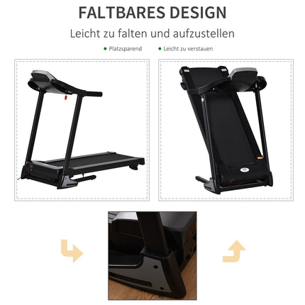 Foldable electric treadmill 500W with LED Display & Holder