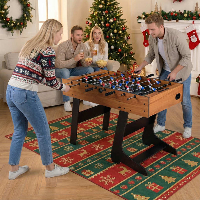 Opklapbare tafelvoetbaltafel met 22 spelers en schuifscoretellers