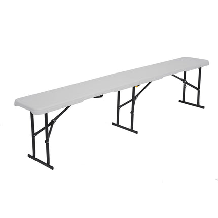 Folding Garden Bench, White, 180 cm