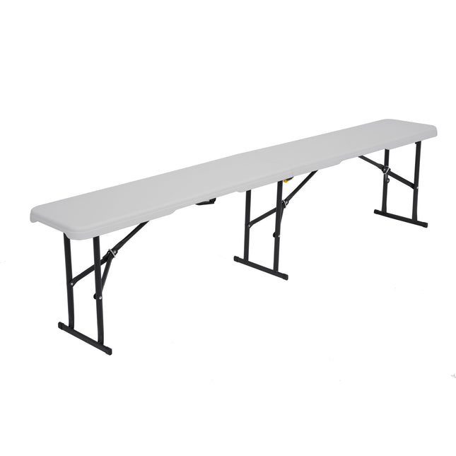 Folding Garden Bench, White, 180 cm