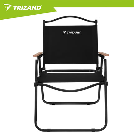 Folding Garden Chair, Black, 75.5x58.5x53.5 cm
