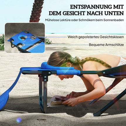Folding Garden Sun Lounger, Weatherproof, 194x72x31 cm