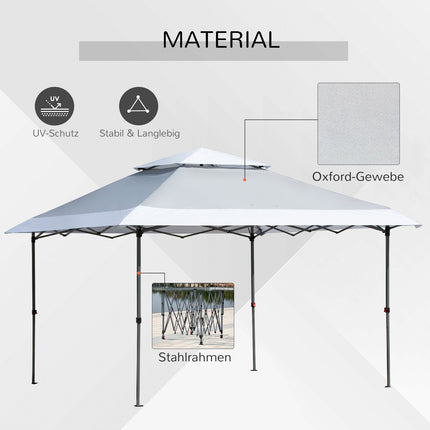 Pop-Up Garden Gazebo 3.5x3.5m, UV protection, Oxford fabric