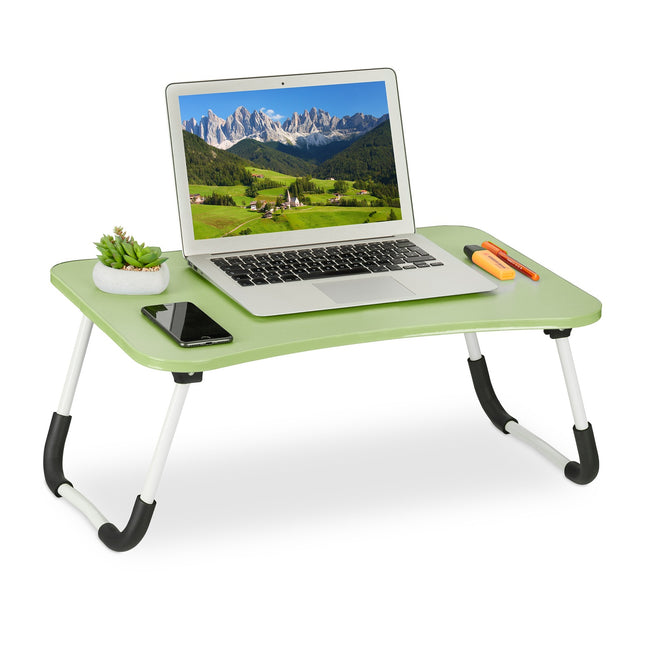 Folding Green Lap Desk – Laptop Bed Tray with Storage