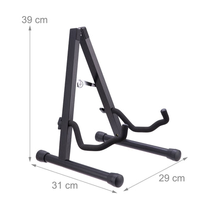 Folding Guitar Stand, Foam-Padded, Adjustable A-Frame