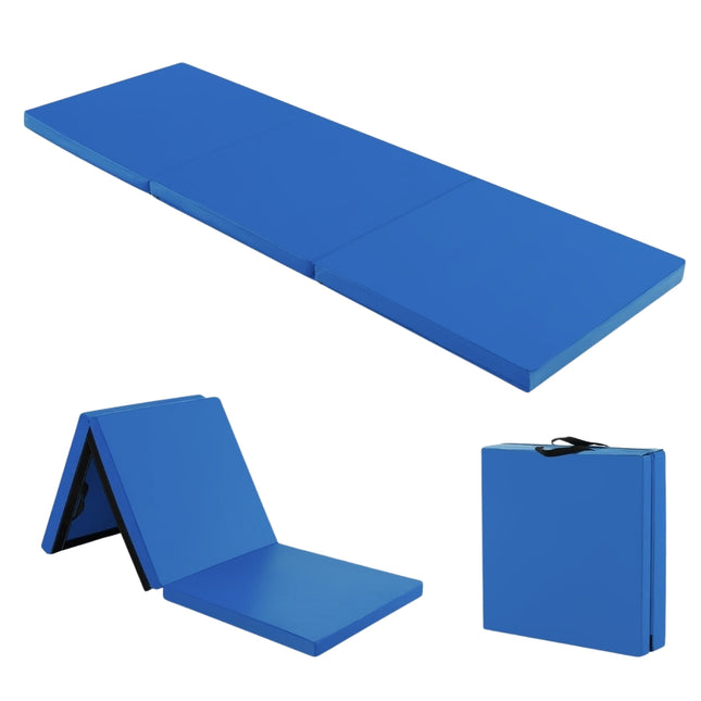 Folding Gymnastics Mat with Handles, Non-Slip, 180x60x5 cm