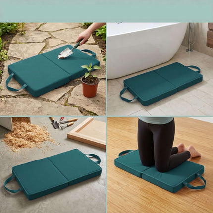 Folding Knee Pad, Dark Green Foam, Portable & Durable