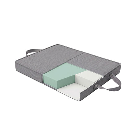 Folding Knee Pad with Handles – Grey, Foam, Portable