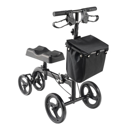 Folding Knee Scooter, Carbon Steel, All-Terrain Wheels, Dual Brakes