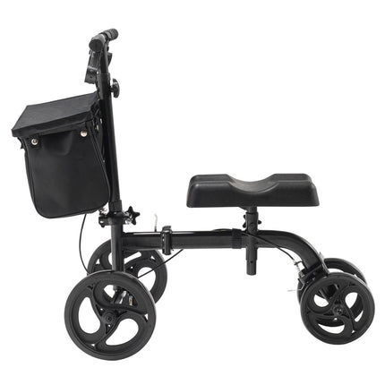 Folding Knee Scooter, Carbon Steel, All-Terrain Wheels, Dual Brakes