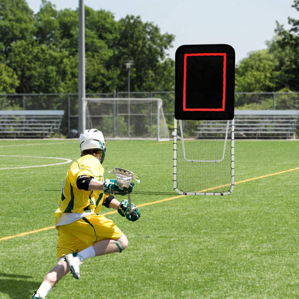 Folding Lacrosse Rebounder Net, 3x8 Ft, Adjustable Angle