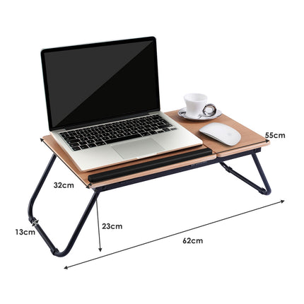 Folding Laptop Desk With Tilting Top, 4-Angle, Black