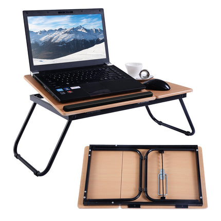 Folding Laptop Desk With Tilting Top, 4-Angle, Black