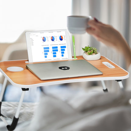 Folding Laptop Table with Non-Slip Feet, Portable Design