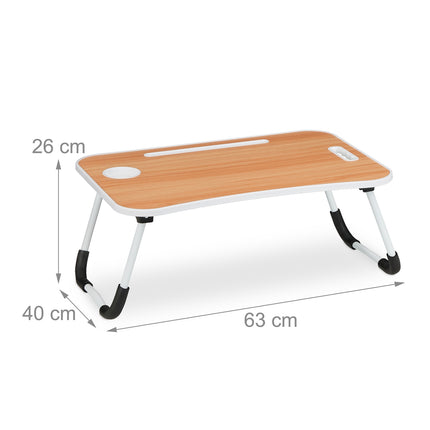 Folding Laptop Table with Non-Slip Feet, Portable Design