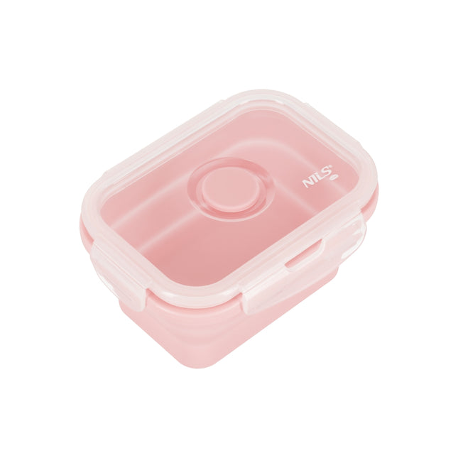 Opvouwbare lunchbox, roze, 355 ml, draagbare container