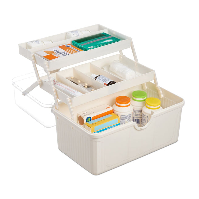 Folding Medicine Storage Box with 7 Compartments