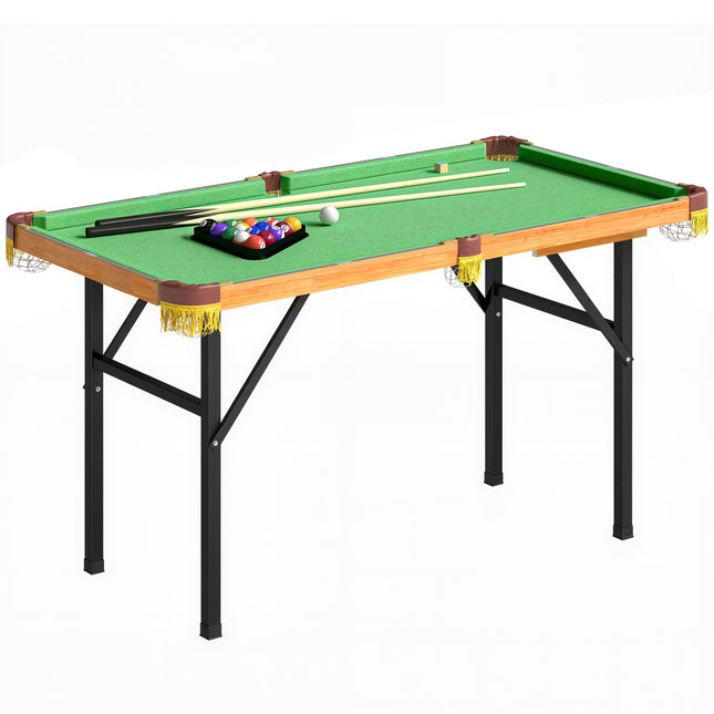 Opvouwbare mini-biljarttafel, 2 keuen, 16 ballen, groen