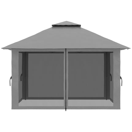 Pop-up 4x4M garden pavilion with UV protection and mesh walls