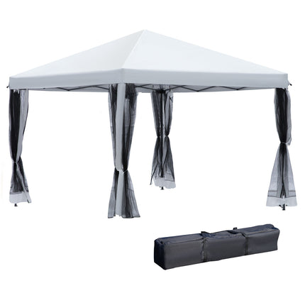 Folding gazebo tent, 3x3M, Creme White, Side walls and Bag