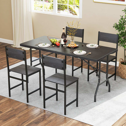 Folding Picnic Table, HDPE Wood Grain, 152x70cm