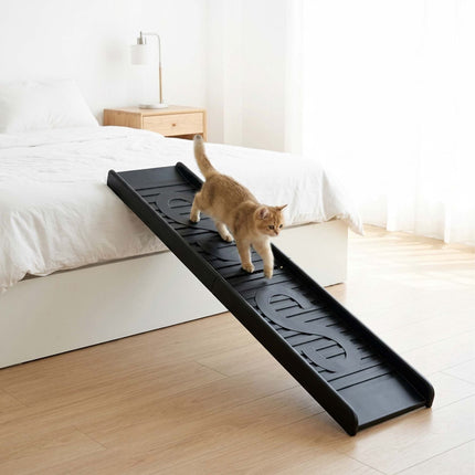 Folding Plastic Dog Ramp, Black, 154 cm Length