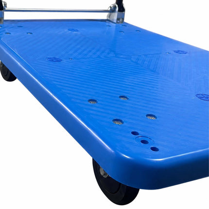 Folding Platform Trolley, 300kg Capacity - Blue