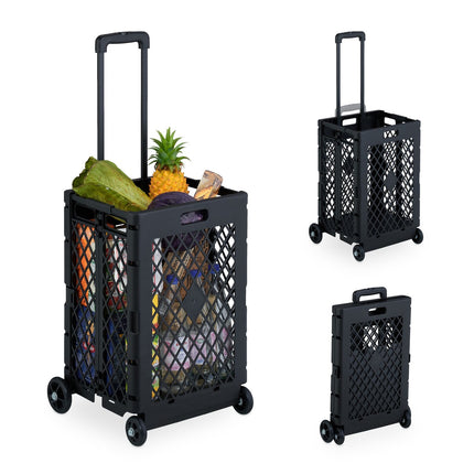 Folding Shopping Cart with Wheels – Large Capacity