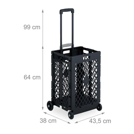 Folding Shopping Cart with Wheels – Large Capacity