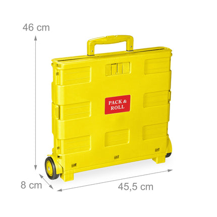 Folding Shopping Trolley with Telescopic Handle, 35 kg Capacity