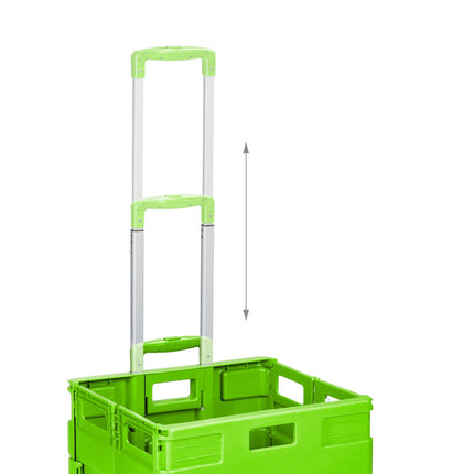 Folding Shopping Trolley with Telescopic Handle, 35kg Capacity