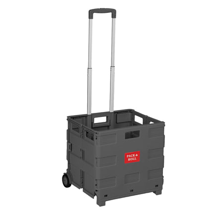 Folding Shopping Trolley with Telescopic Handle, Anthracite